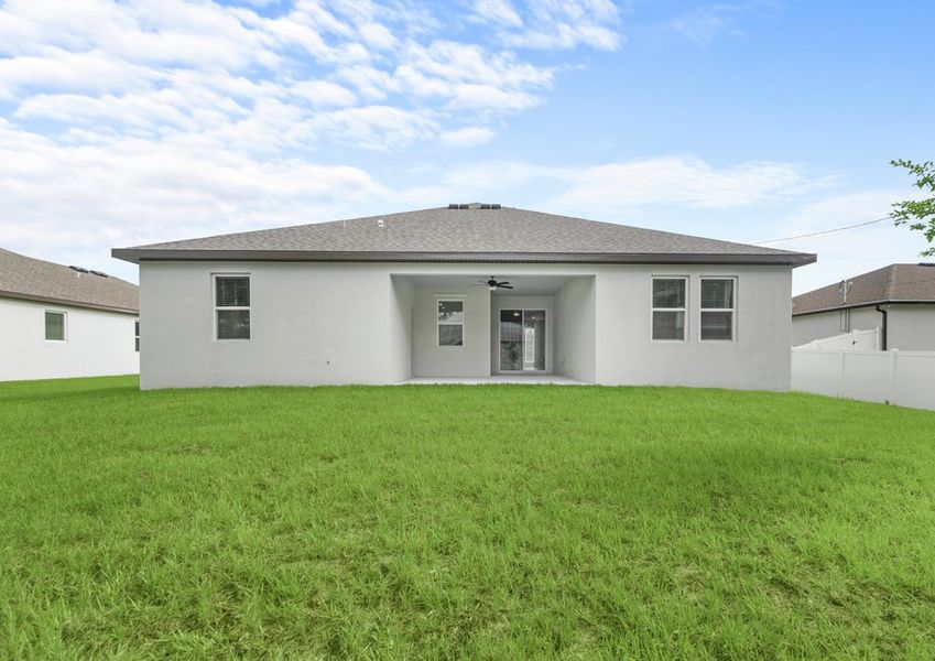 The back yard has plenty of space for your family to create lifelong memories