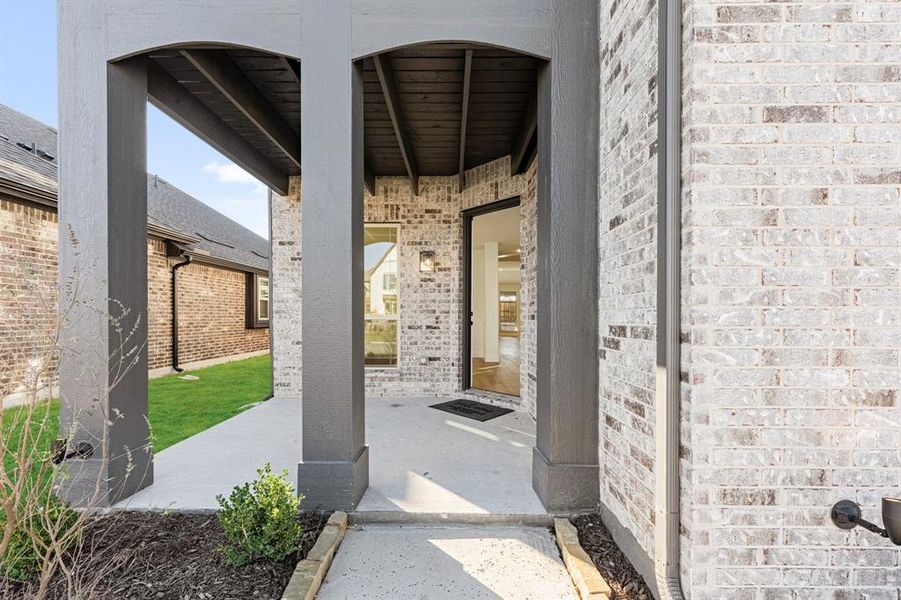 Exterior details and patio area of a home in Bear Creek Classic 60, Lavon (Image 4). Exterior details and patio area of a home in Bear Creek Classic 60, Lavon (Image 4).