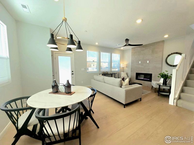 Furnished interior view inside a new home in Waterfield, Fort Collins (Image 23). Furnished interior view inside a new home in Waterfield, Fort Collins (Image 23).
