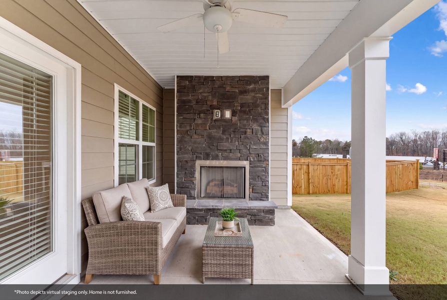 Exterior details and patio area of a home in Taylor Oaks, Greenville (Image 3).