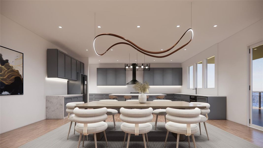 The Breeze Kitchen and Dining Rendering The Breeze Kitchen and Dining Rendering