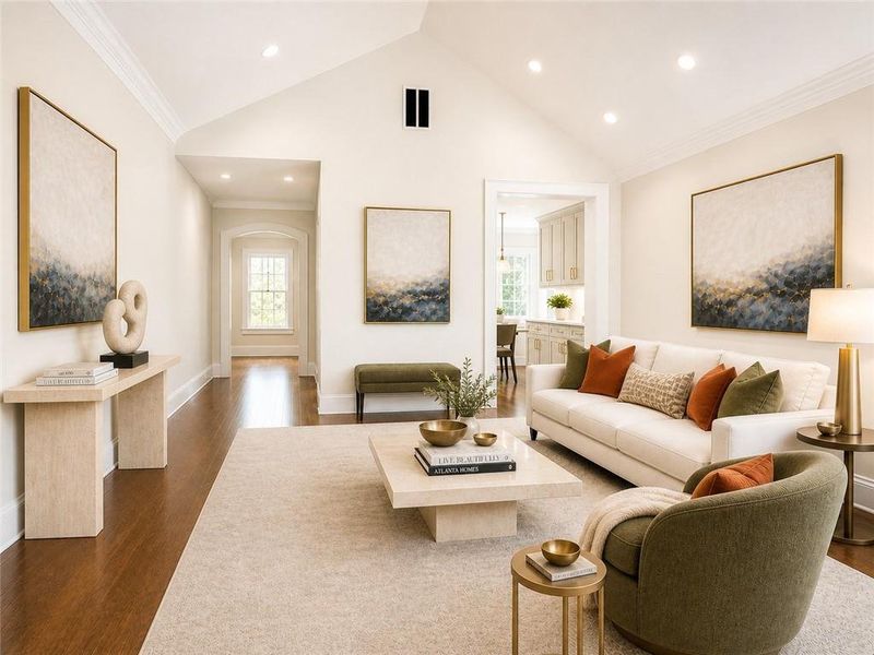 Furnished interior view inside a new home in , Atlanta (Image 11).