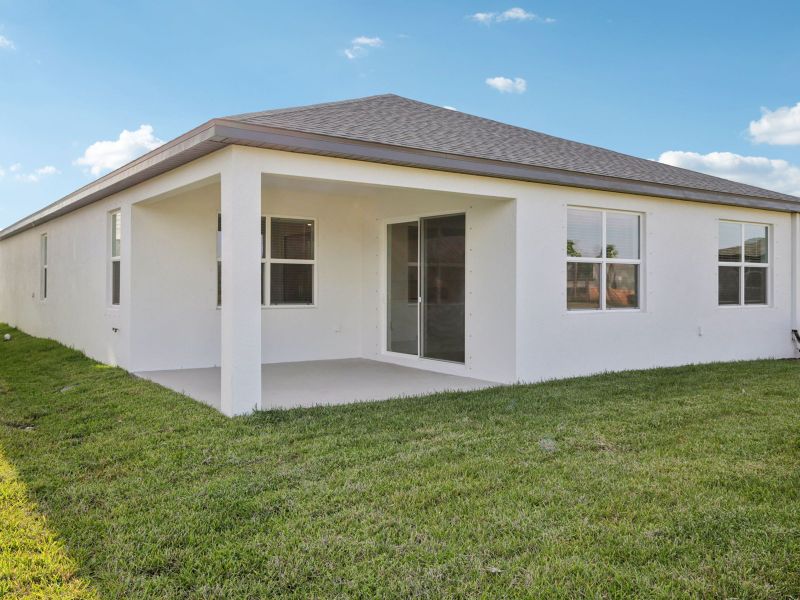 Exterior details and patio area of a home in Coasterra - Reserve Series, Palmetto (Image 3). Exterior details and patio area of a home in Coasterra - Reserve Series, Palmetto (Image 3).