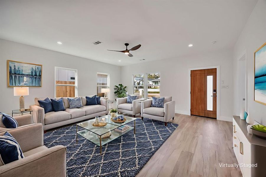 Furnished interior view inside a new home in , Dallas (Image 17).