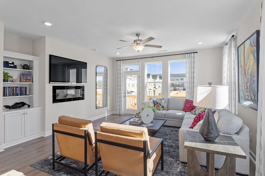 Representative furnished interior of a home built from the Waterlily - Vanguard Collection by Mungo Homes in Renaissance at White Oak, Garner (Image 4).