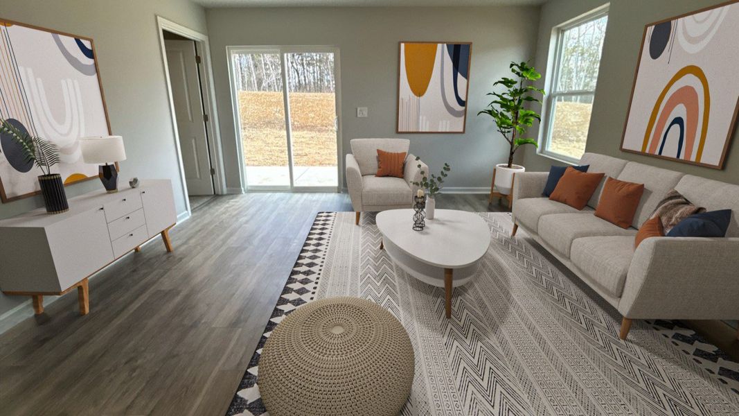 Furnished interior view inside a new home in Saddle Trace, Lewisburg (Image 5).