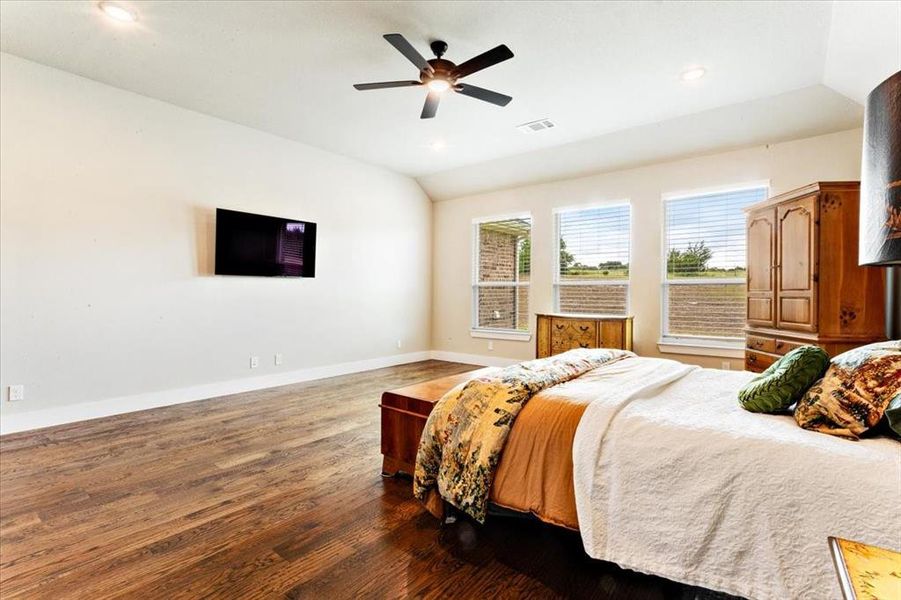 Plenty of room to add a sitting area in this large room!