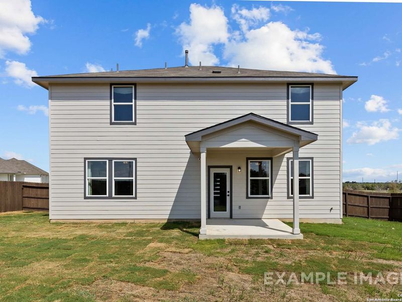 Exterior details and patio area of a home in Bricewood, San Antonio (Image 2).