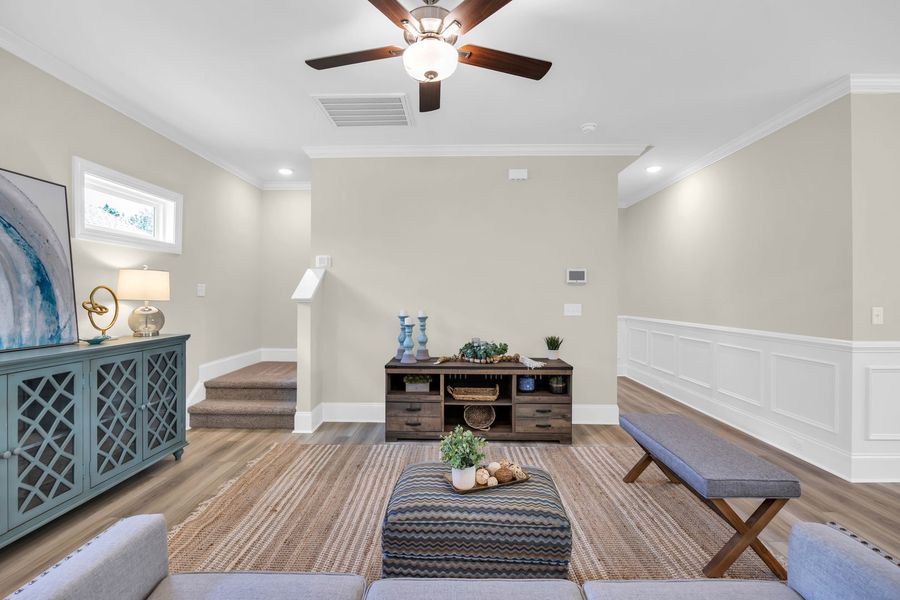 Representative furnished interior of a home built from the Glenwood by Stanley Martin Homes in Bickley Station, Irmo (Image 8). Representative furnished interior of a home built from the Glenwood by Stanley Martin Homes in Bickley Station, Irmo (Image 8).