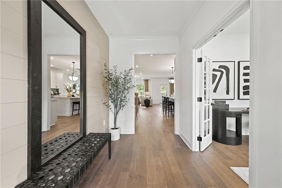 Furnished interior view inside a new home in Briar Creek, Atlanta (Image 18). Furnished interior view inside a new home in Briar Creek, Atlanta (Image 18).