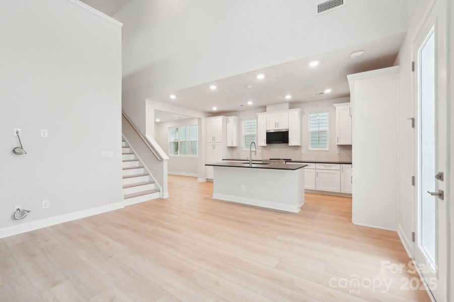 Great room to kitchen