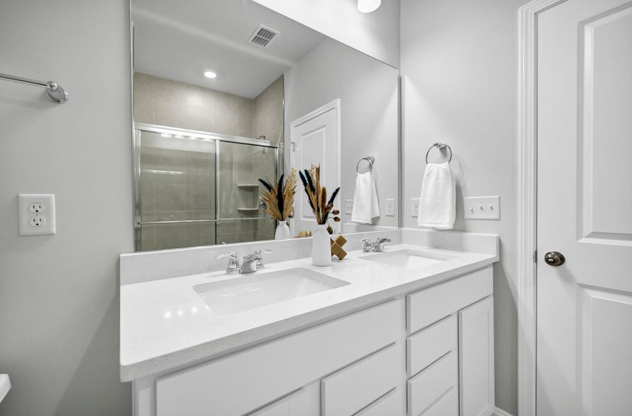 Furnished interior view inside a new home in Monroe Preserve, Chapin (Image 36).