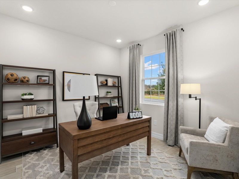 Representative furnished interior of a home built from the Voyageur by Mattamy Homes in Crosswind Ranch, Parrish (Image 10).