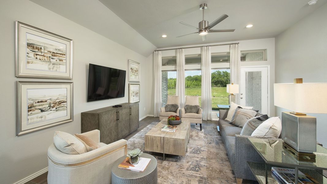 Furnished interior view inside a new home in Briggs Ranch, San Antonio (Image 37).