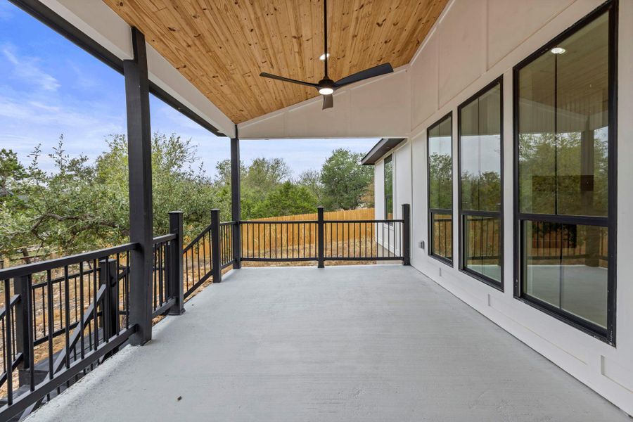 Exterior details and patio area of a home in , Wimberley (Image 3).