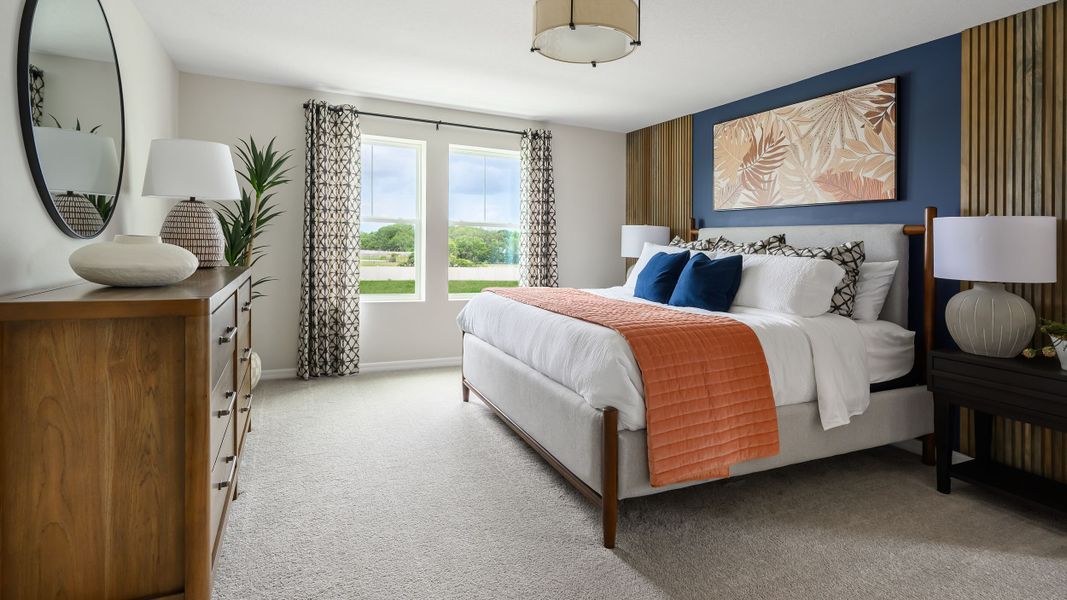 Representative furnished interior of a home built from the Indigo by Casa Fresca Homes in Crosswinds, Haines City (Image 12).