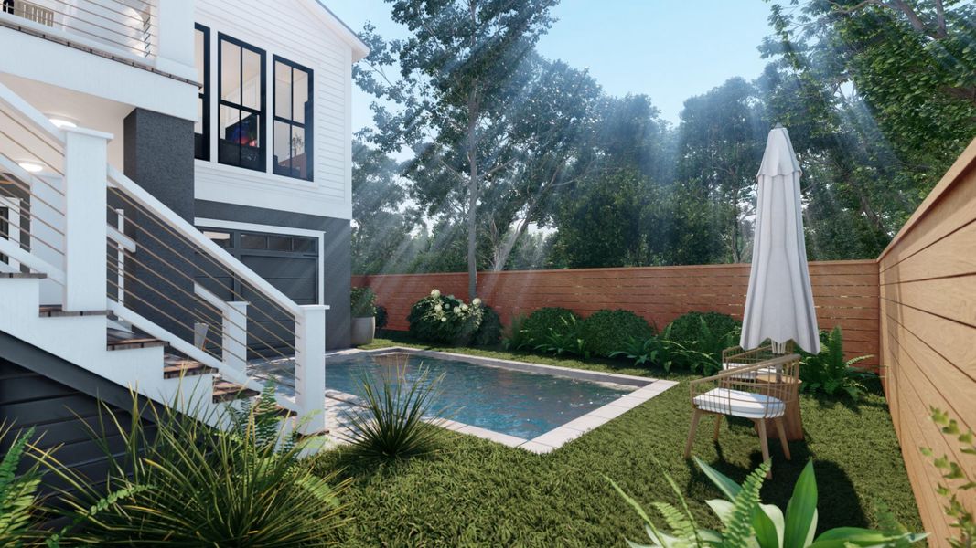 Exterior details and patio area of a home in , Isle Of Palms (Image 3). Exterior details and patio area of a home in , Isle Of Palms (Image 3).