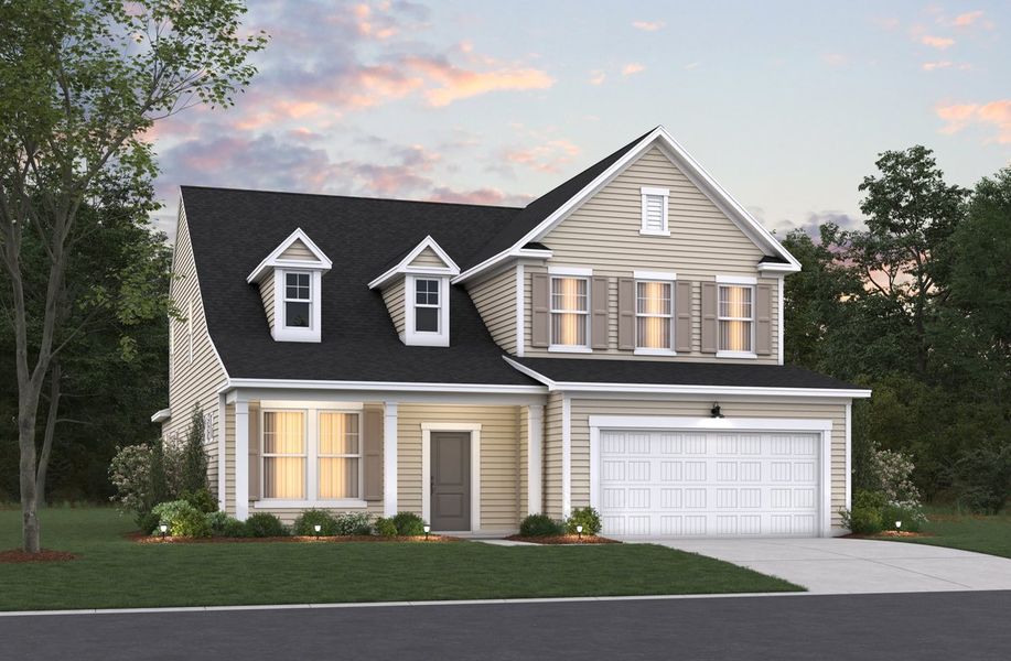 Representative exterior photo of a completed home built from the Sweetgum by Beazer Homes in The Groves of Berkeley, Moncks Corner, SC (Image 2).