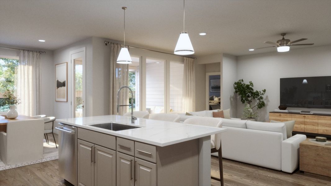 Representative furnished interior of a home built from the 4015 by Risewell Homes in Parkton Square, Kyle (Image 9).