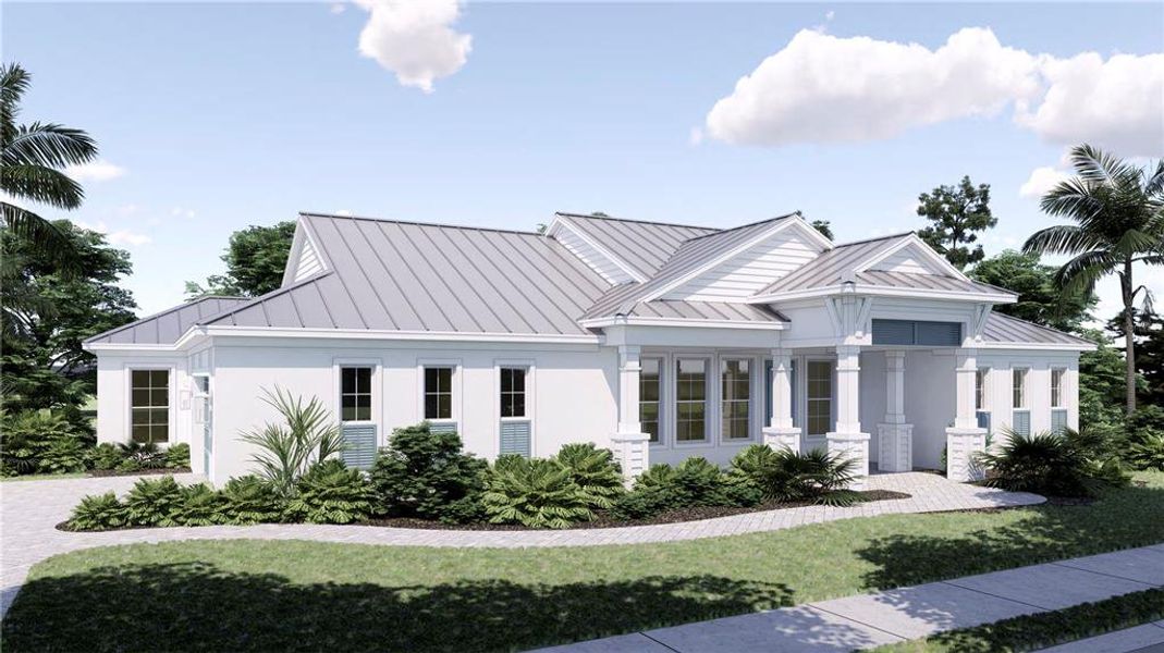 Front exterior of a new home in , Sarasota, FL, highlighting curb appeal (Image 11). Front exterior of a new home in , Sarasota, FL, highlighting curb appeal (Image 11).
