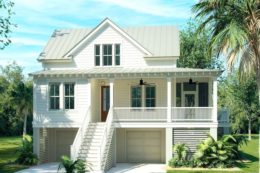 Front exterior of a new home in , Johns Island, SC, highlighting curb appeal (Image 27).