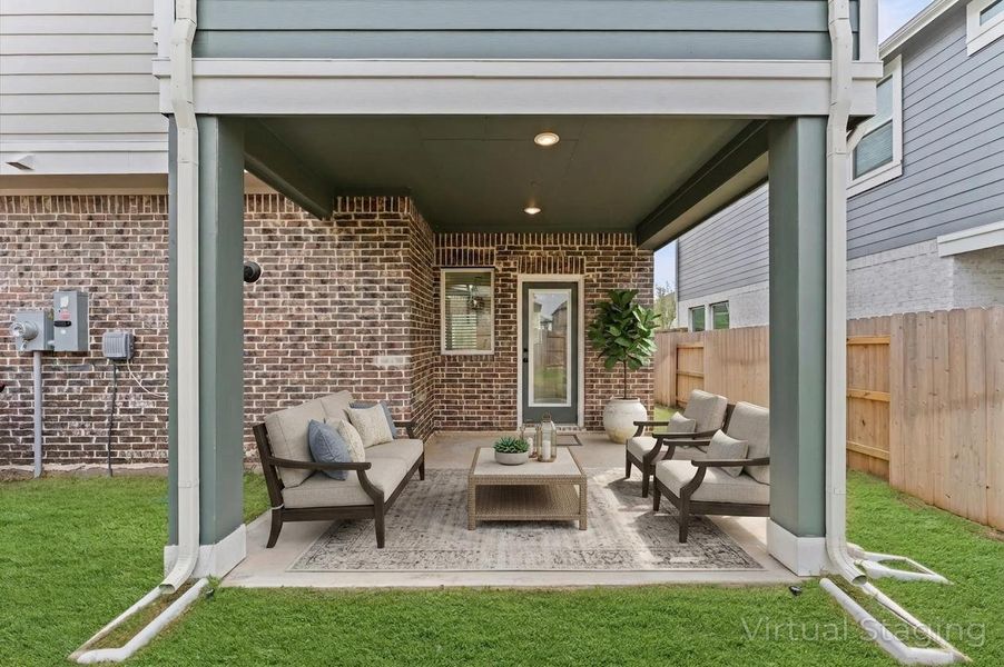 Exterior details and patio area of a home in , Katy (Image 18).