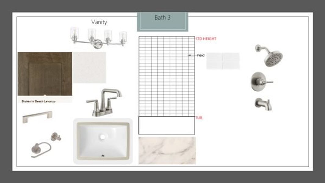 Sample of building materials used in homes in Rio Vista at Kelly Ranch, Aledo (Image 28).