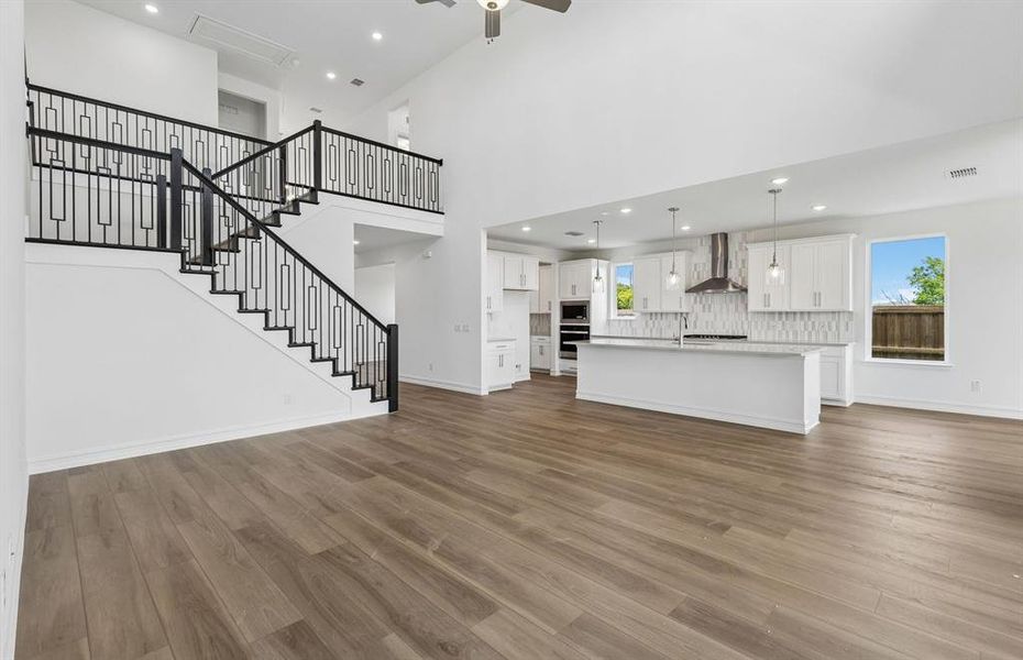 Open concept throughout main living areas