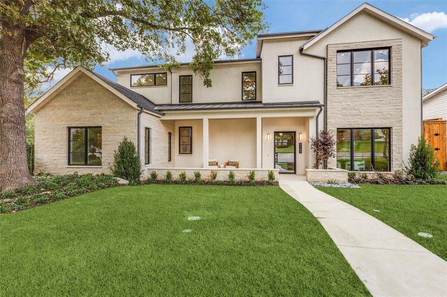 Front exterior of a new home in , Dallas, TX, highlighting curb appeal (Image 1).