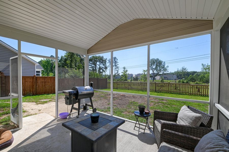 Exterior details and patio area of a home in Heron's Walk at Summers Corner, Summerville (Image 33).