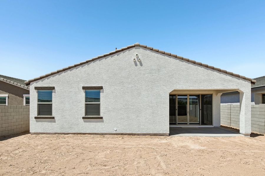 Back exterior elevation