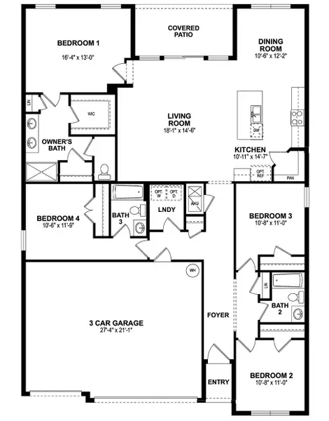 2D floor plan layout of this home in Cape Coral Well & Septic, Cape Coral, FL (Image 2). 2D floor plan layout of this home in Cape Coral Well & Septic, Cape Coral, FL (Image 2).
