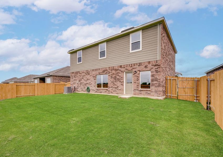 The back yard of the Cypress is fully fenced.