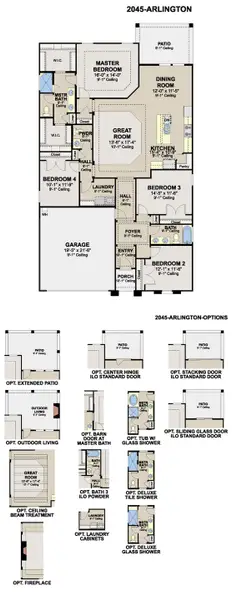 2D floor plan layout of this home in La Cima, San Marcos, TX (Image 3).