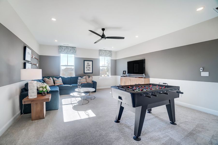 Representative furnished interior of a home built from the Lexington II by Caruso Homes in Rolling Meadows, Mooresville (Image 62).