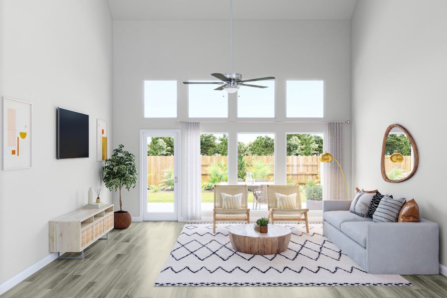 Representative furnished interior of a home built from the Longspur by Tri Pointe Homes in Oakhill Reserve, Tomball (Image 8).
