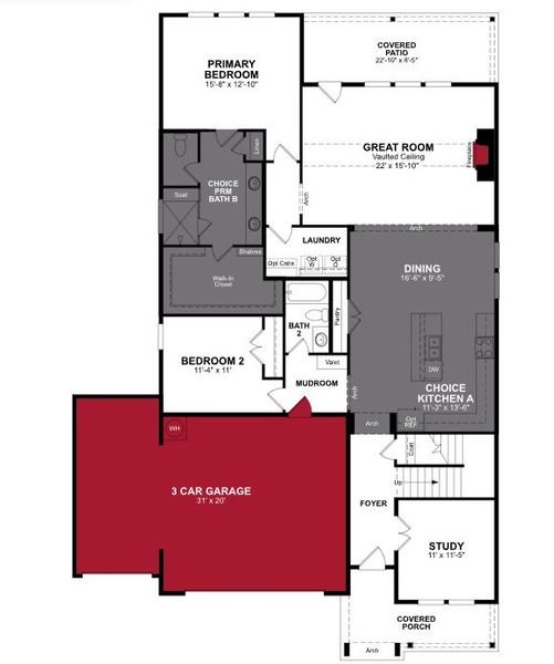 2D floor plan layout of this home in Woodcreek, Fate, TX (Image 2). 2D floor plan layout of this home in Woodcreek, Fate, TX (Image 2).