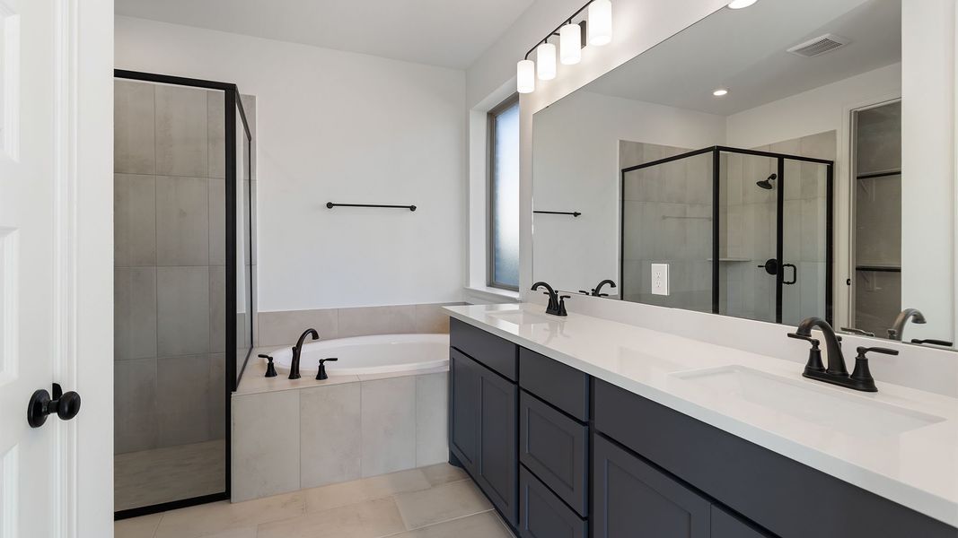 Furnished interior view inside a new home in Bridgeland, Cypress (Image 6). Furnished interior view inside a new home in Bridgeland, Cypress (Image 6).
