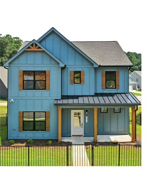 Front exterior of a new home in Ferguson Corners, Emerson, GA, highlighting curb appeal (Image 16).
