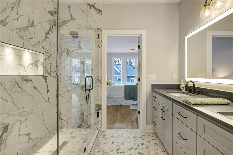 Furnished interior view inside a new home in , Atlanta (Image 26).