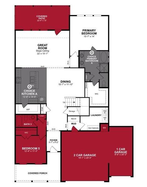 Beazer Homes Whitewing Trails Parker Floorplan.