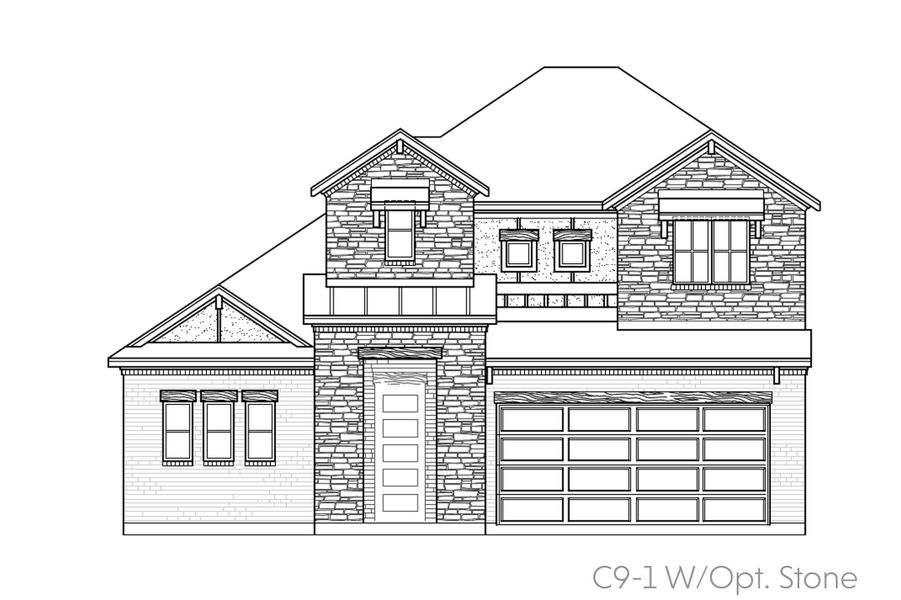 Representative rendering of the exterior for the Abernathy by John Houston Homes (Image 6).