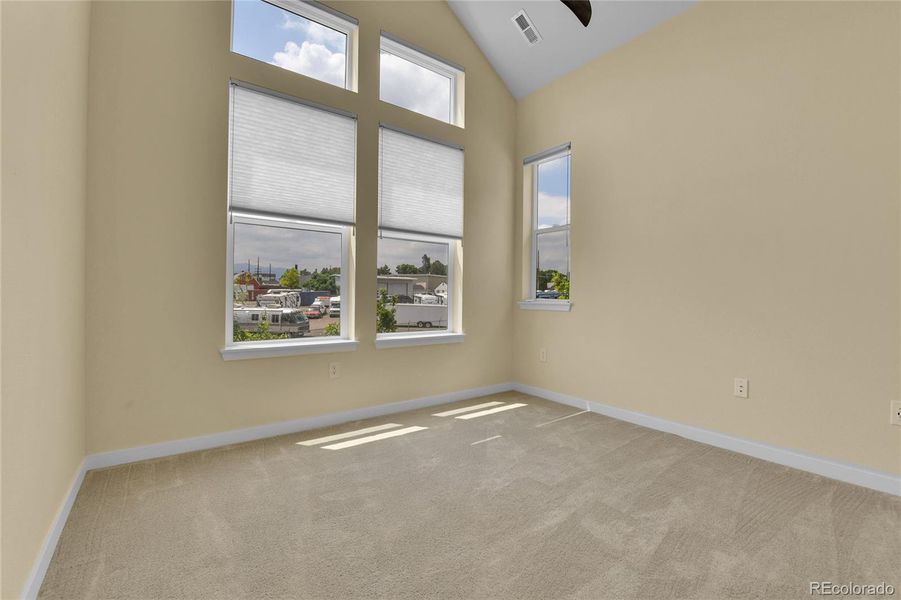 Secondary Bedroom 2 with Vaulted Ceilings