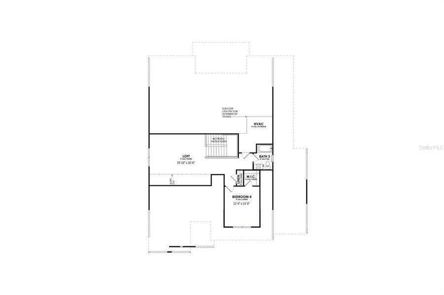 2D floor plan layout of this home in Laureate Village, Newberry, FL (Image 3).