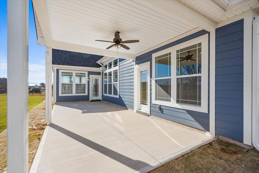 Representative exterior details of a home built from the Roosevelt by Enchanted Homes in Guadalupe Heights, Seguin (Image 23).