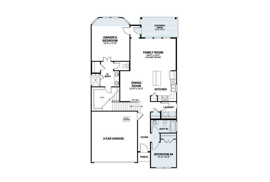 2D floor plan layout of this home in Estancia West, Manchaca, TX (Image 3).