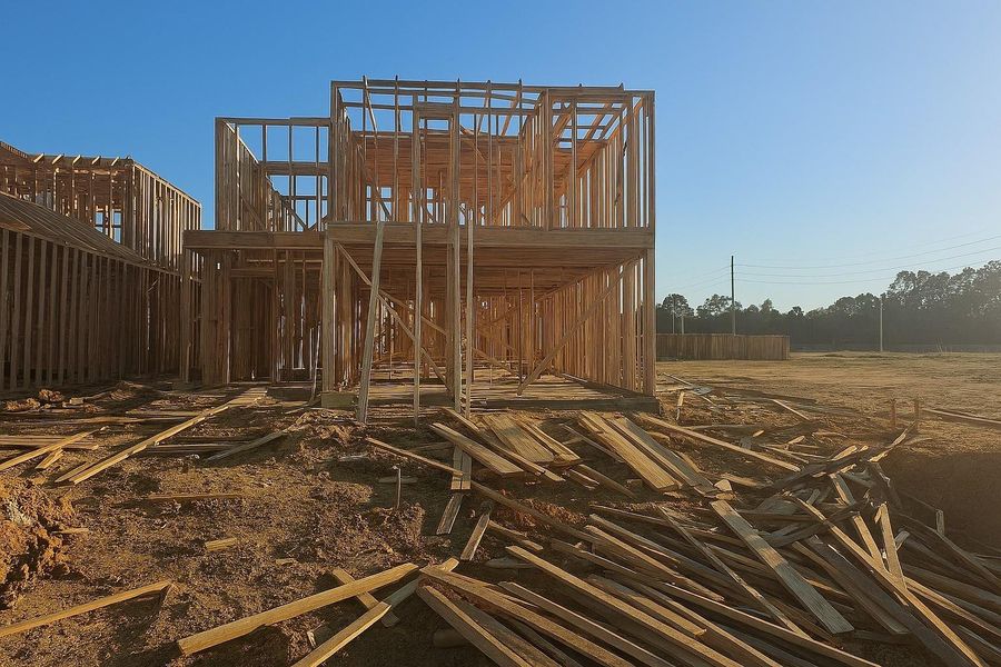 In-progress construction of a new home in Maple Woods, Hockley, TX (Image 19).