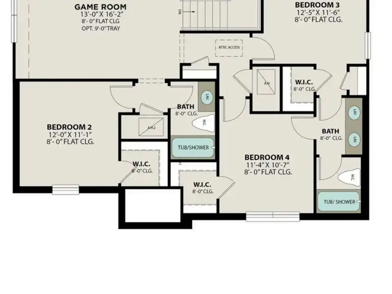 2D floor plan layout of this home in Hickory Ridge, San Antonio, TX (Image 4). 2D floor plan layout of this home in Hickory Ridge, San Antonio, TX (Image 4).