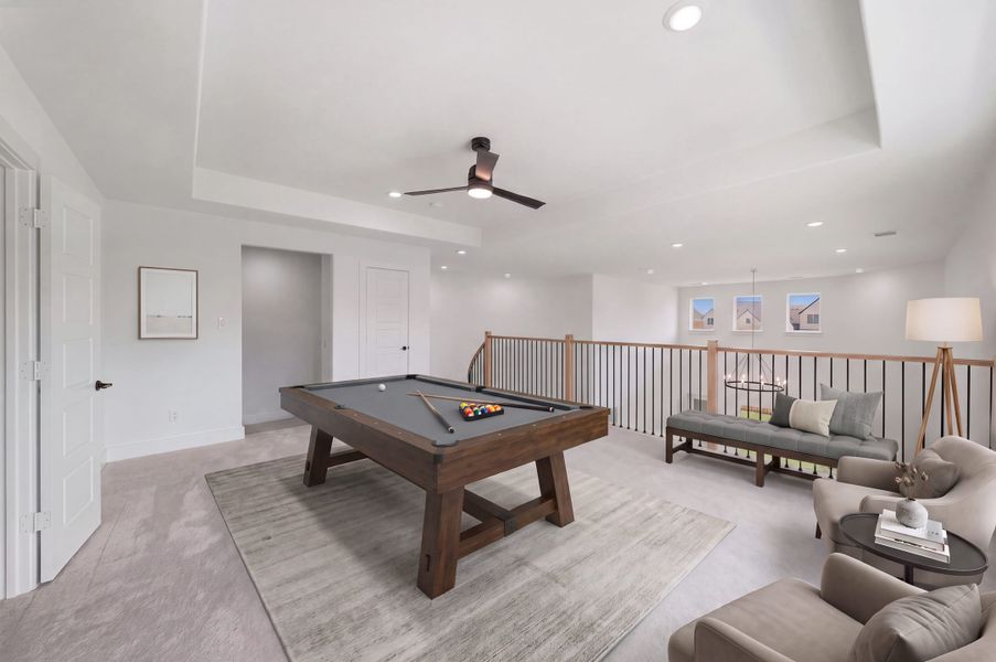 Furnished interior view inside a new home in Estates at Rockhill, Frisco (Image 19).