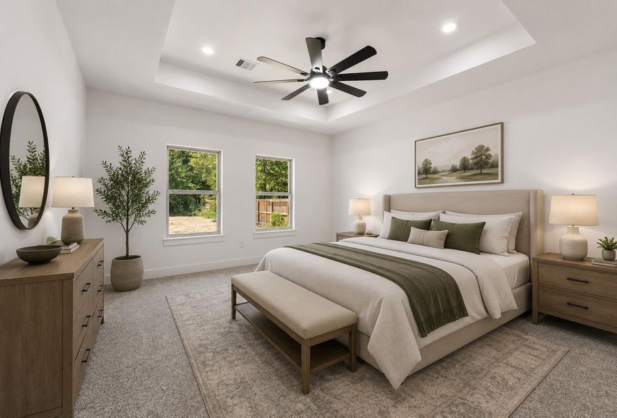 Furnished interior view inside a new home in , Huffman (Image 11).